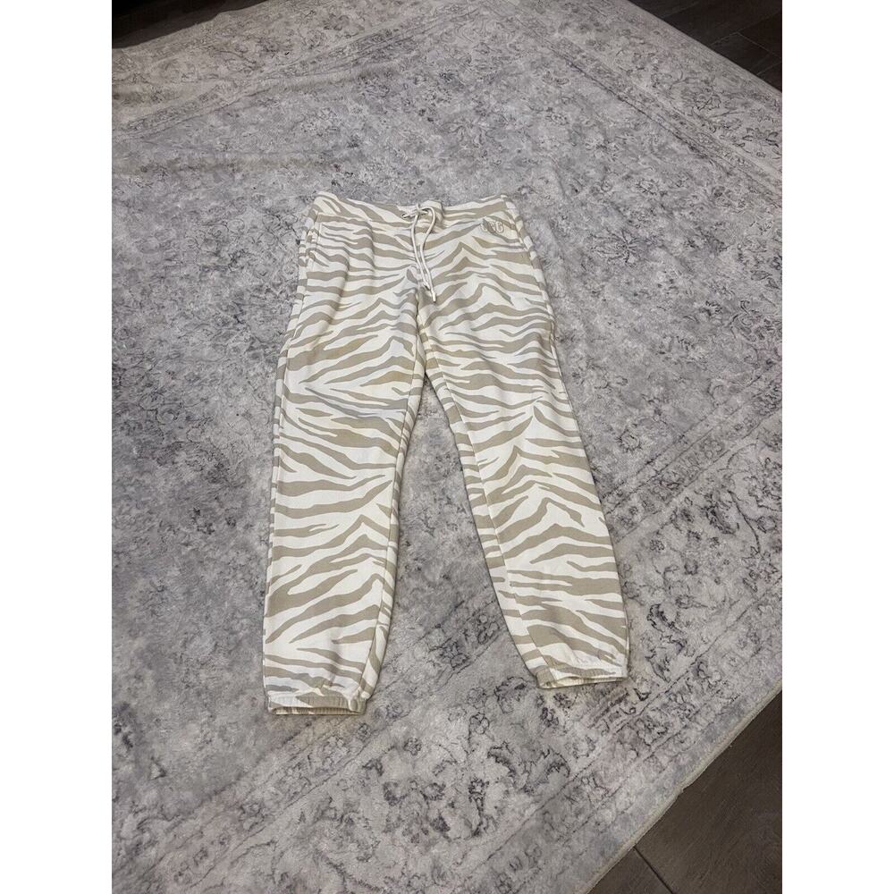 UGG DANIELLA SWEATPANT ZEBRA WOMENS SIZE XL WHITE ZEBRA FLEECE ELASTIC WAIST
